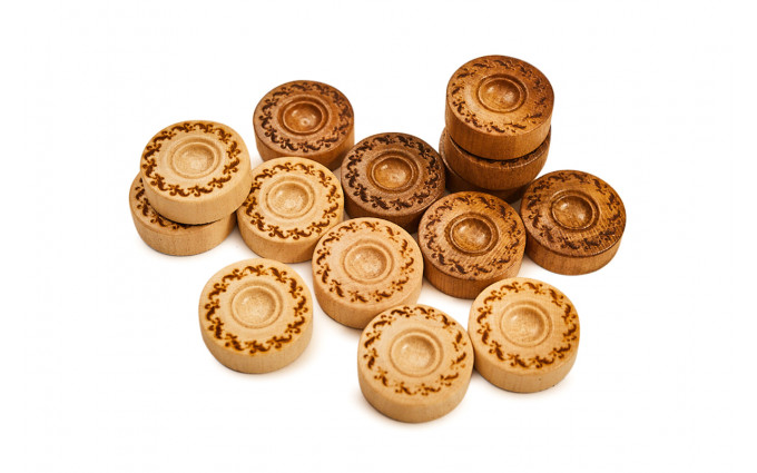 Набор фишек для нард "Узор 1", Haleyan Набор фишек для нард "Узор 1", Haleyan